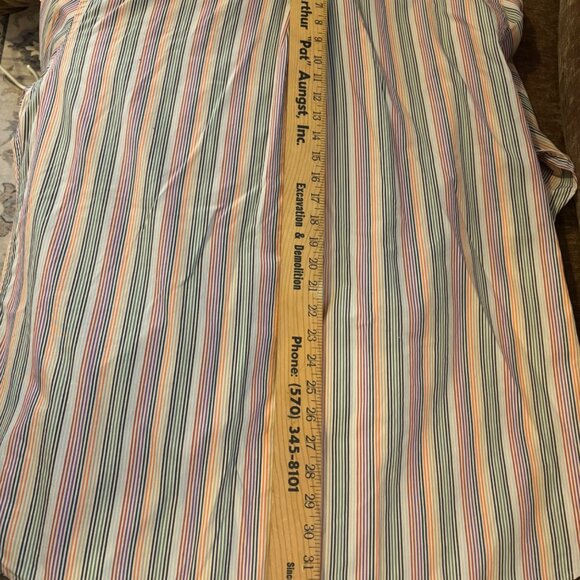 Peter Millar Mens Extra Large Multicolor Striped Cotton Button-Up Shirt - Picture 6 of 6